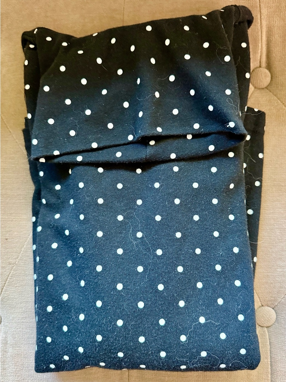 Karen Scott Black Turtleneck with White Polka Dots